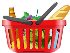 Dibujo de una cesta de la compra