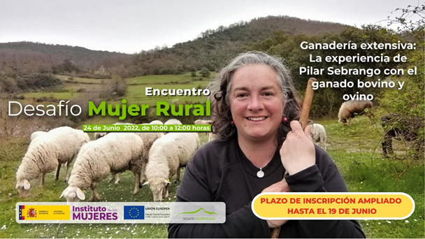 Encuentro Pilar Sebranego Cartel del Encuentro "Ganadería extensiva: La experiencia de Pilar Sebrango con el ganado bovino y ovino"