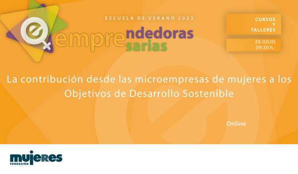 Cartel del Taller "La contribución desde las microempresas de mujeres a los ODS"