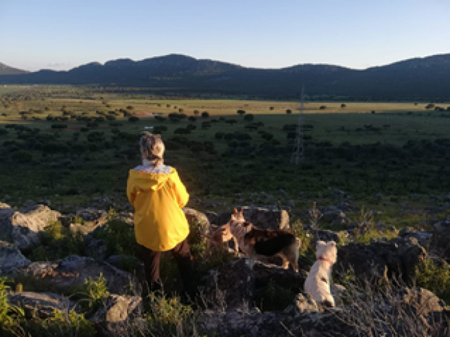 pia-ganadera Foto de Pía Sánchez en Calamonte, donde está su finca