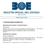 Imagen del Boletín Oficial del Estado del 5 de marzo de 2022