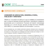 Imagen de una Orden en el Diario Oficial de Extremadura