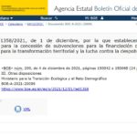 Imagen de la Orden en el BOE