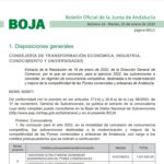Imagen del Boletín Oficial de la Junta de Andalucía