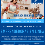 Folleto del Programa foramtivo emprendedoras en Línea