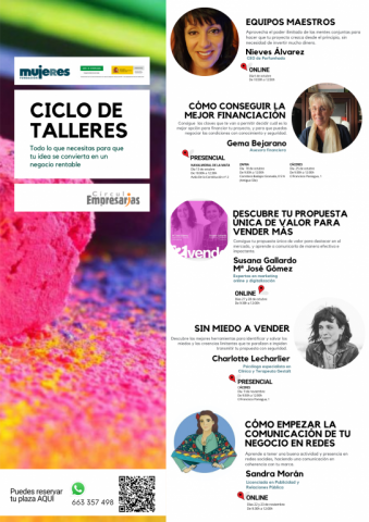 FMujeres_Ciclo conferencias Cartel Ciclo talleres emprendedoras del Circulo de empresarias Fund. Mujeres